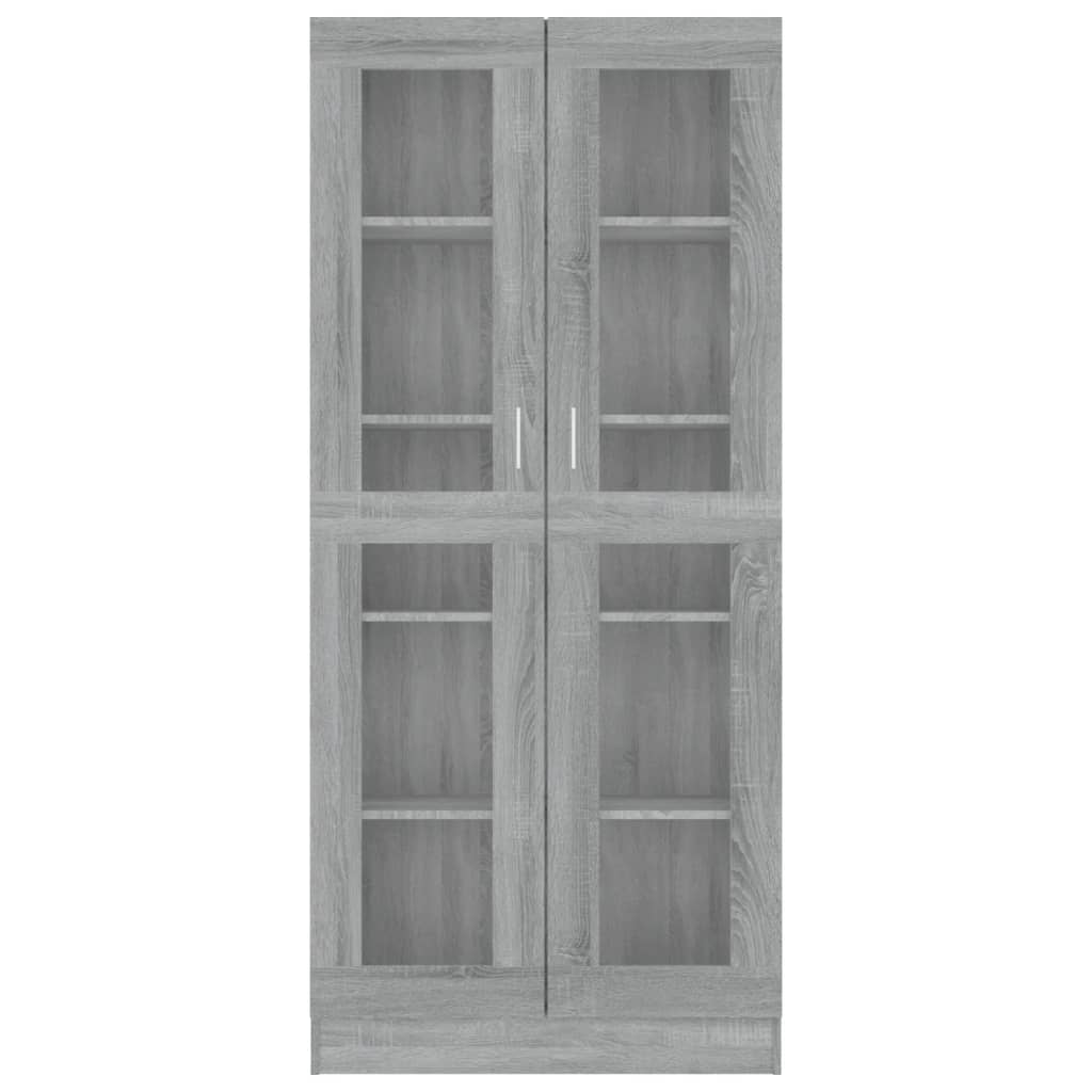 Mobile Vetrina Grigio Sonoma 82,5x30,5x185,5 Legno Multistrato 815622