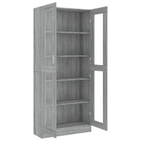 Mobile Vetrina Grigio Sonoma 82,5x30,5x185,5 Legno Multistrato cod mxl 14885