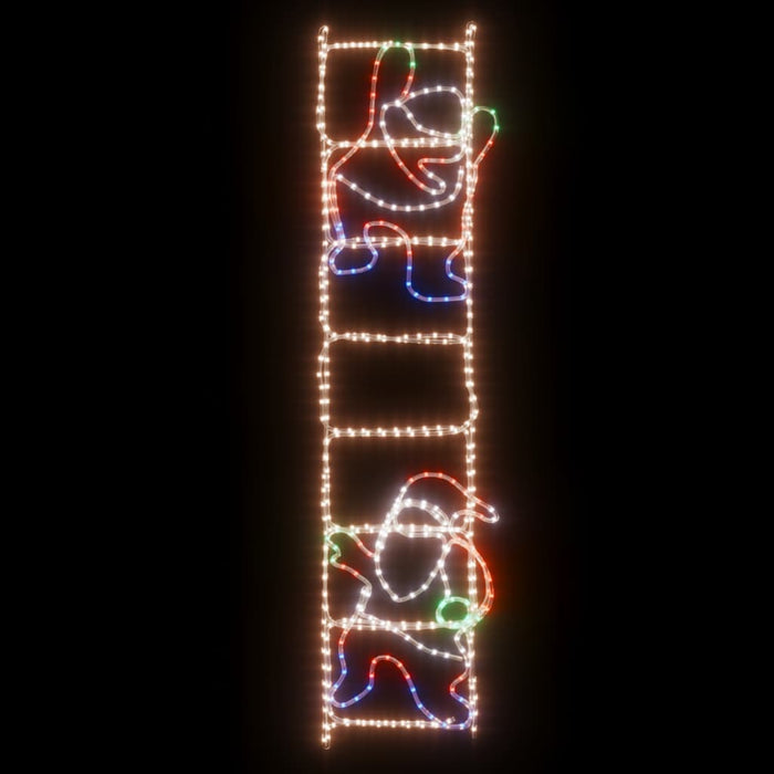 Figura Pieghevole Babbo Natale su Scala con 552 LED 50x200 cm 343291