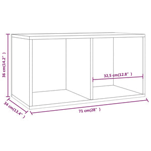 Contenitore Vinili Grigio Sonoma 71x34x36 cm Legno Multistrato cod mxl 77996