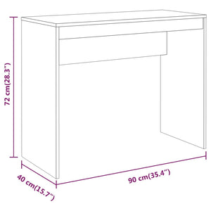 Scrivania Rovere Fumo 90x40x72 cm in Legno Multistrato 815303