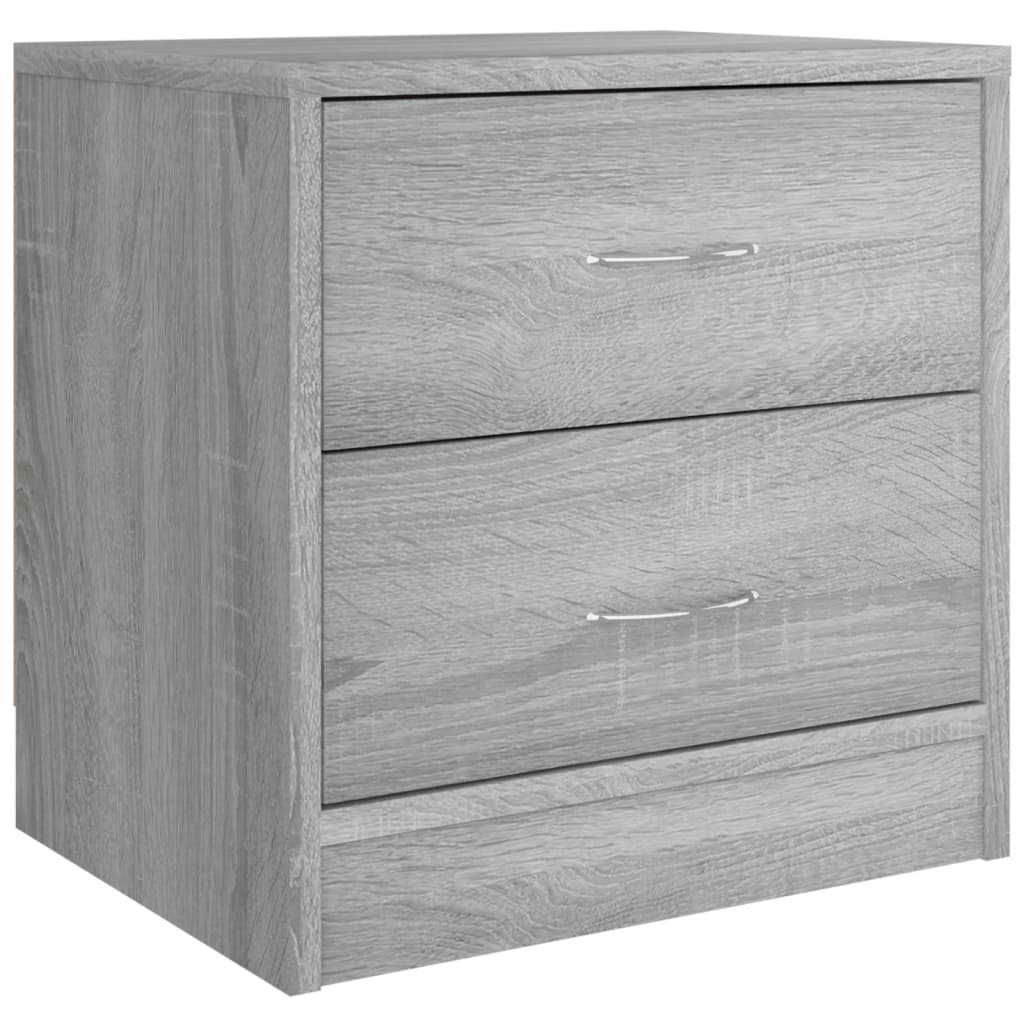 Comodini Grigio Sonoma 2pz 40x30x40 cm in Legno Ingegnerizzato 815408