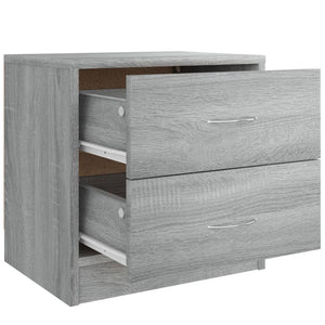 Comodini Grigio Sonoma 2pz 40x30x40 cm in Legno Ingegnerizzato cod mxl 52060