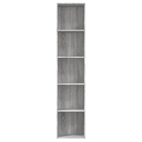 Libreria Grigio Sonoma 40x30x189 cm in Legno Multistrato 815436