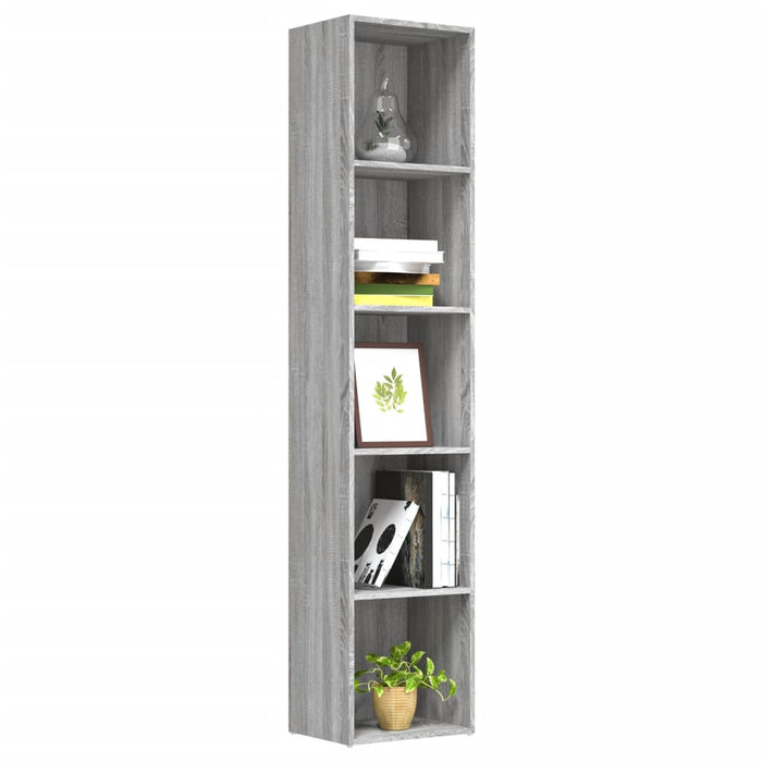 Libreria Grigio Sonoma 40x30x189 cm in Legno Multistrato 815436