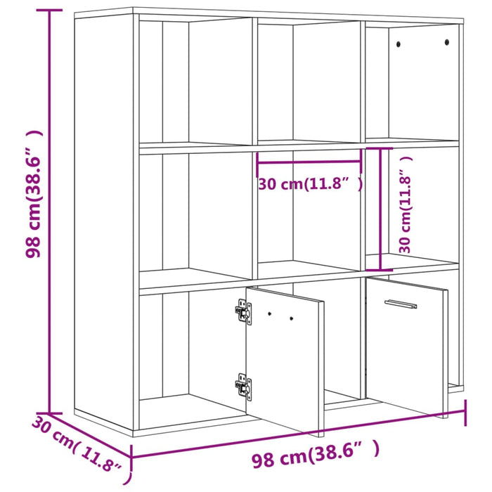 Libreria Rovere Fumo 98x30x98 cm cod mxl 20712