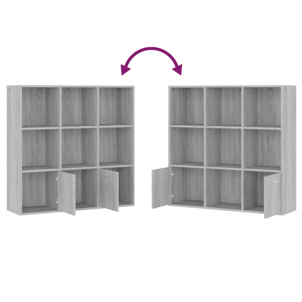 Libreria Grigio Sonoma 98x30x98 cm cod mxl 5890