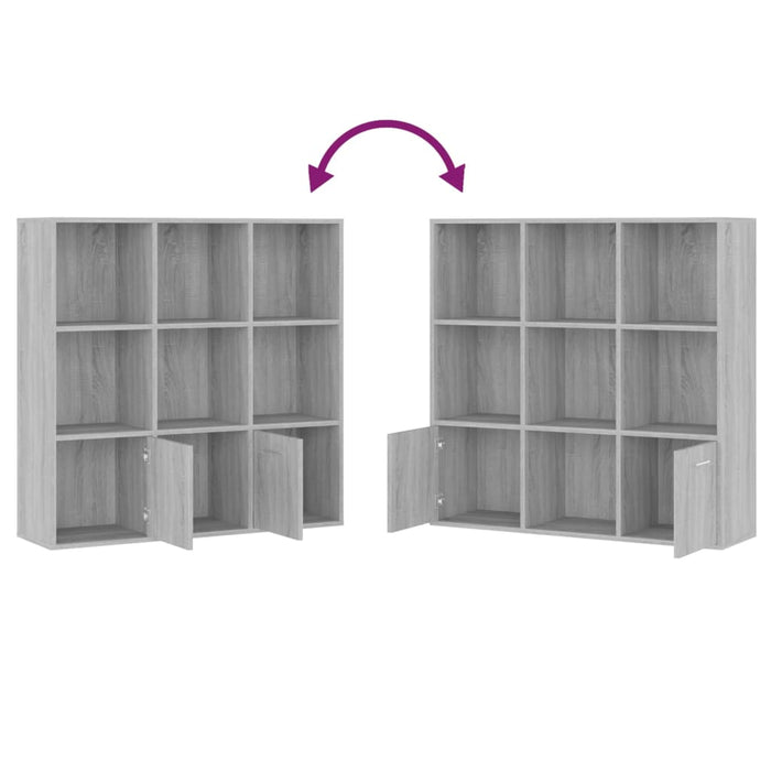 Libreria Grigio Sonoma 98x30x98 cm cod mxl 5890