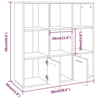 Libreria Grigio Sonoma 98x30x98 cm cod mxl 5890