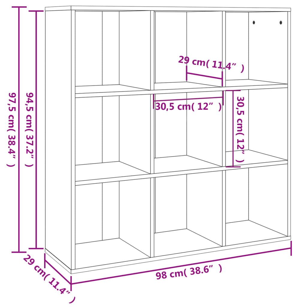 Libreria Rovere Fumo 98x30x98 cm cod mxl 18120