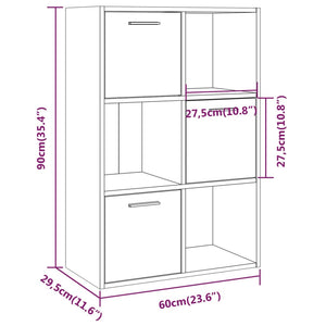 Mobile Contenitore Grigio Sonoma 60x29,5x90 cm