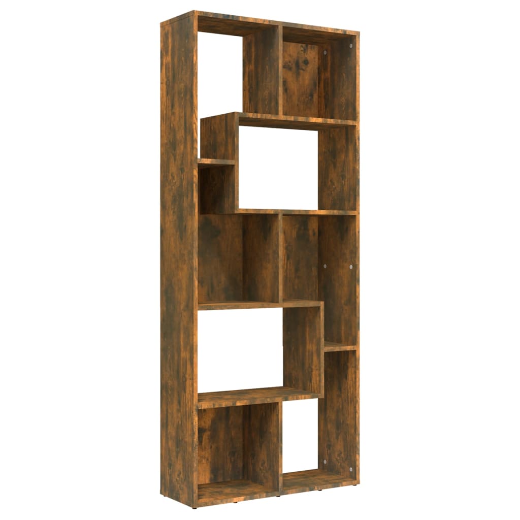 Libreria Rovere Fumo 67x24x161 cm in Legno Multistrato 815501