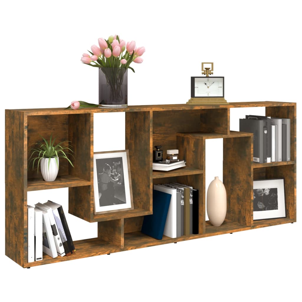 Libreria Rovere Fumo 67x24x161 cm in Legno Multistrato 815501