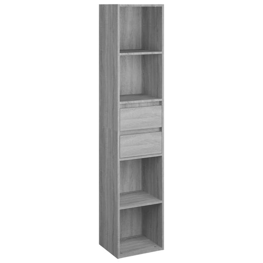 Libreria Grigio Sonoma 36x30x171 cm in Legno Multistrato cod mxl 12993