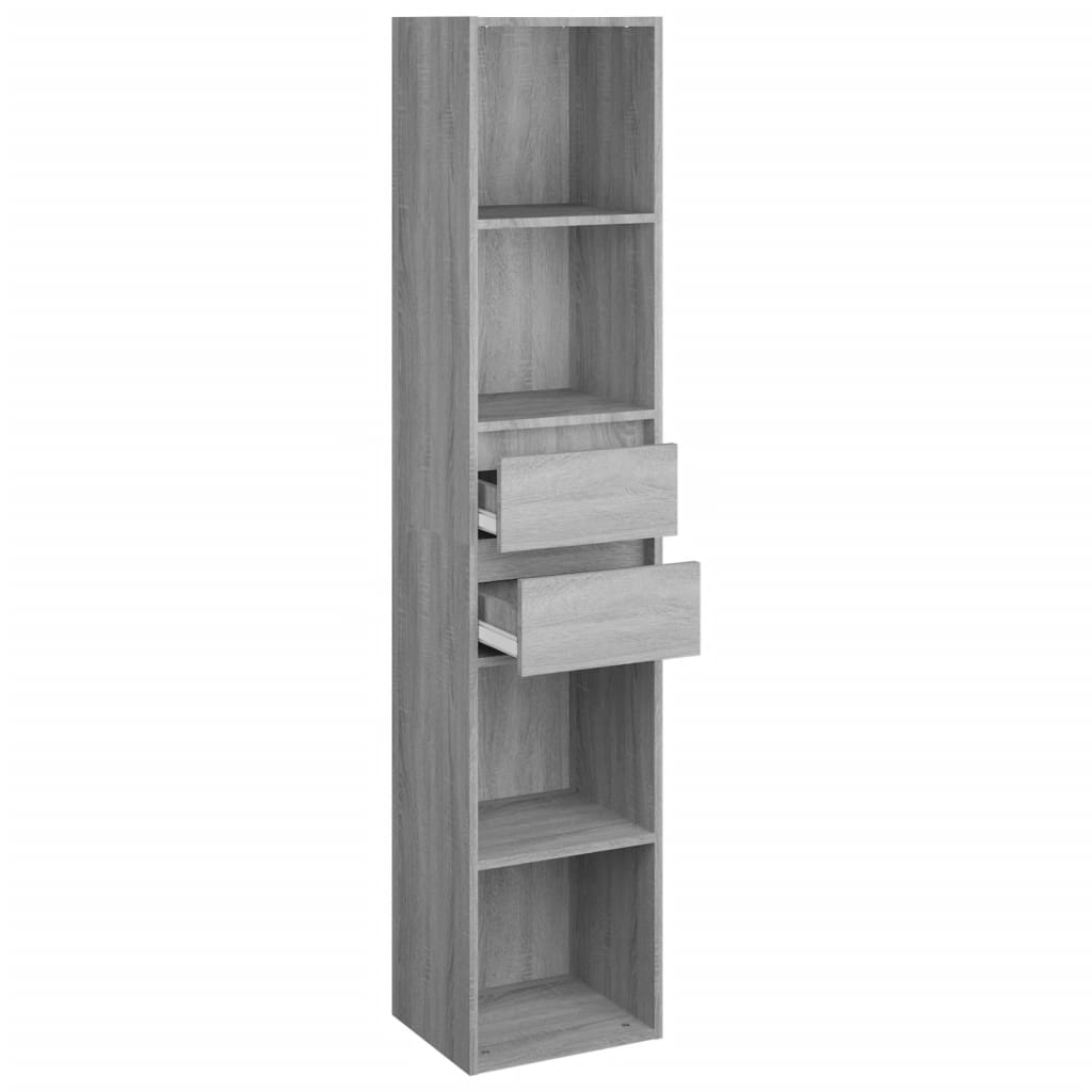 Libreria Grigio Sonoma 36x30x171 cm in Legno Multistrato cod mxl 12993