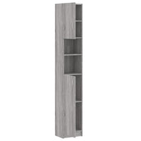 Armadietto Bagno Grigio Sonoma 32x25,5x190 cm Legno Multistrato 815538