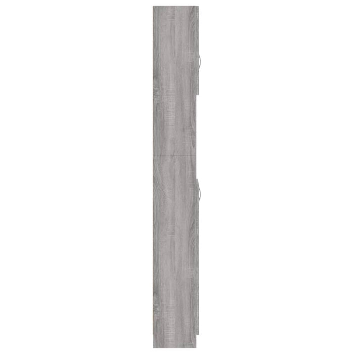 Armadietto Bagno Grigio Sonoma 32x25,5x190 cm Legno Multistrato 815538