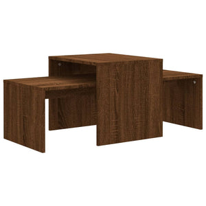 Set di Tavolini Rovere Marrone 100x48x40 cm Legno Multistrato 815548