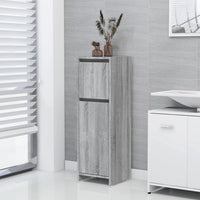 Armadietto Bagno Grigio Sonoma 30x30x95 cm in Legno Multistrato cod mxl 13267