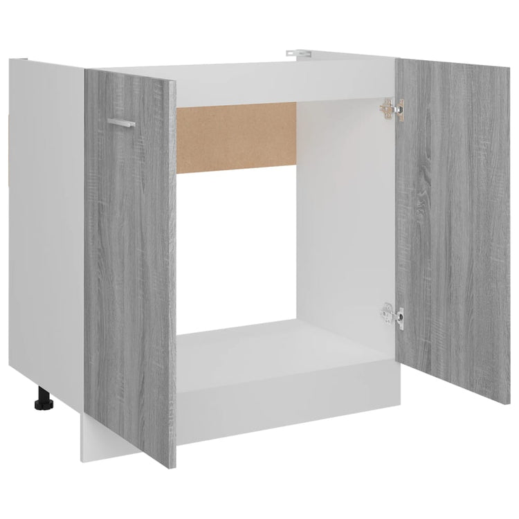 Mobiletto Grigio Sonoma 80x46x81,5 cm in Legno Multistrato 815565