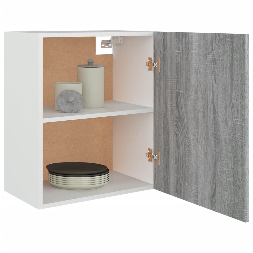 Mobile Pensile Grigio Sonoma 50x31x60 cm in Legno Multistrato 815586