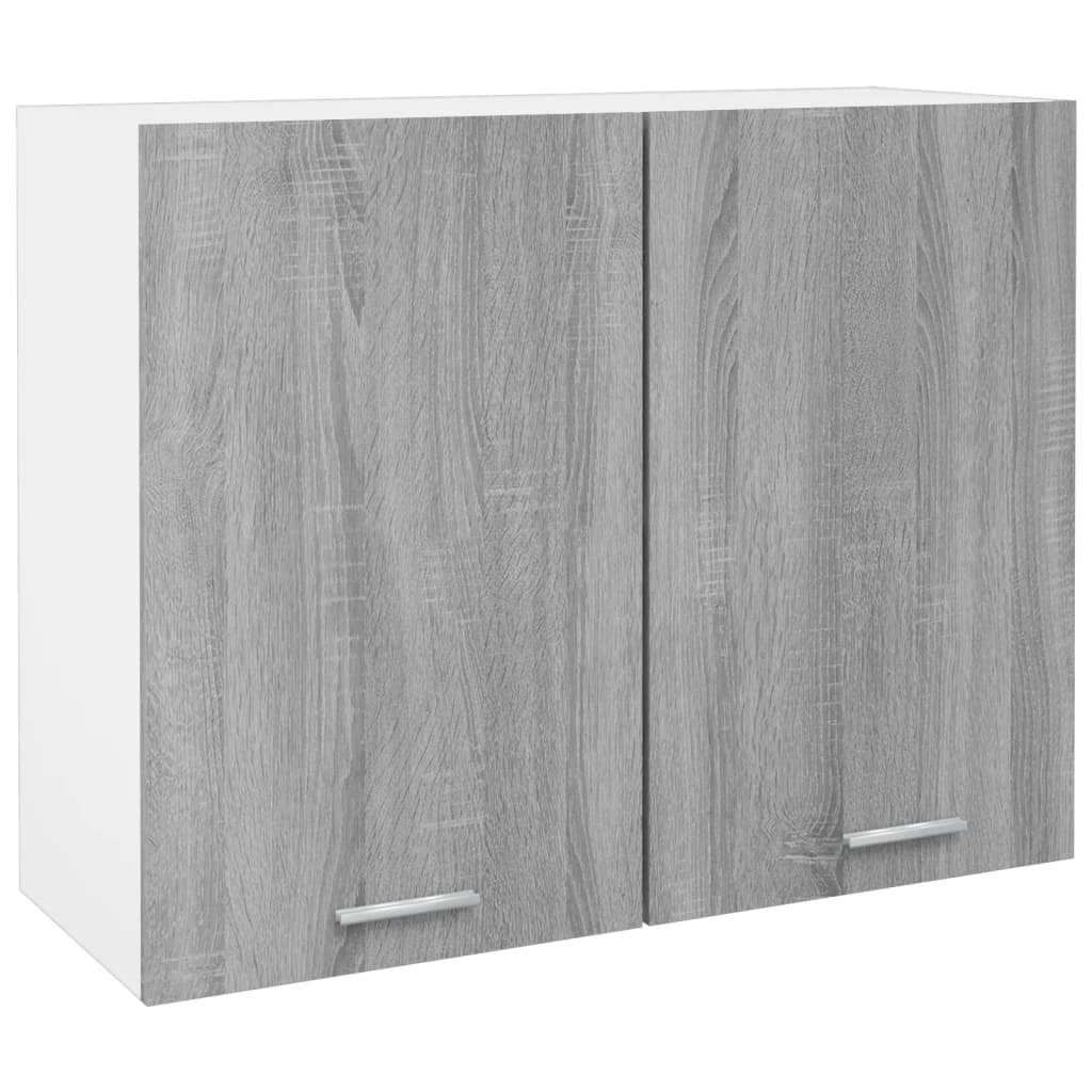 Mobile Pensile Grigio Sonoma 80x31x60 cm in Legno Multistrato 815589