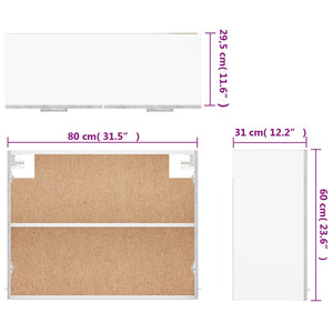 Mobile Pensile Grigio Sonoma 80x31x60 cm in Legno Multistrato 815589