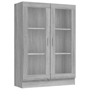 Mobile Vetrina Grigio Sonoma 82,5x30,5x115 cm Legno Multistrato 815619