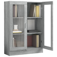 Mobile Vetrina Grigio Sonoma 82,5x30,5x115 cm Legno Multistrato 815619