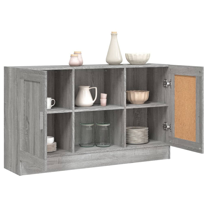 Credenza Grigio Sonoma 120x30,5x70 cm in Legno Multistrato