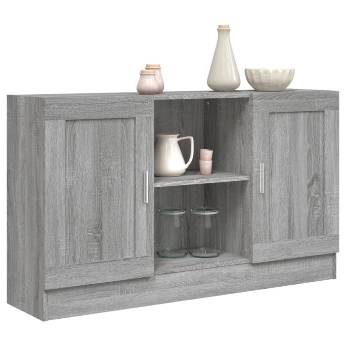 Credenza Grigio Sonoma 120x30,5x70 cm in Legno Multistrato