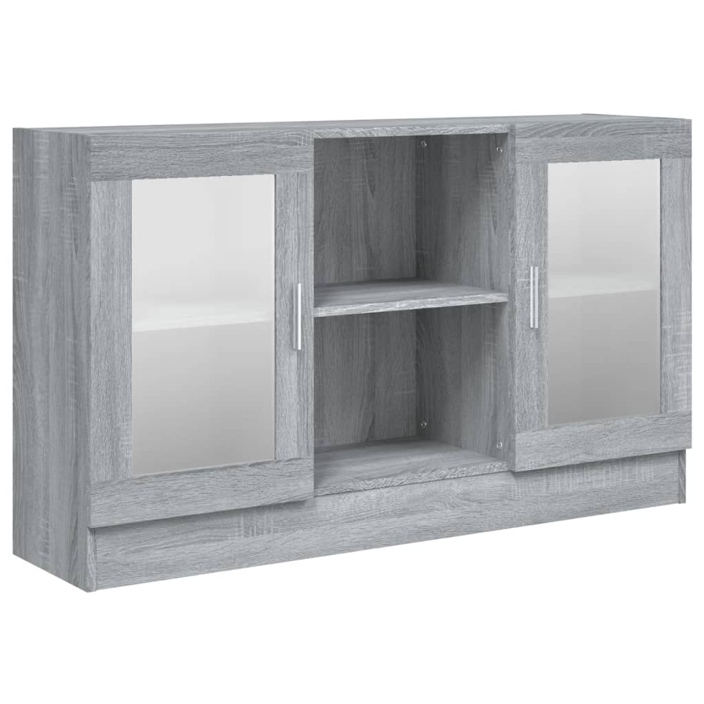 Mobile Vetrina Grigio Sonoma 120x30,5x70 cm Legno Multistrato cod mxl 7720