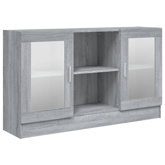 Mobile Vetrina Grigio Sonoma 120x30,5x70 cm Legno Multistrato 815628