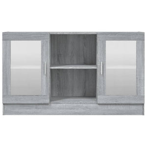 Mobile Vetrina Grigio Sonoma 120x30,5x70 cm Legno Multistrato 815628