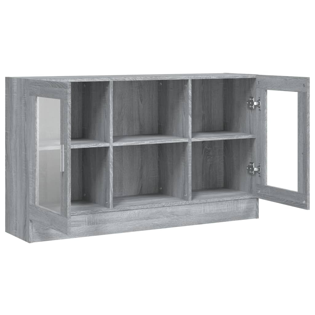 Mobile Vetrina Grigio Sonoma 120x30,5x70 cm Legno Multistrato 815628