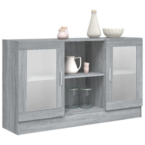 Mobile Vetrina Grigio Sonoma 120x30,5x70 cm Legno Multistrato cod mxl 7720