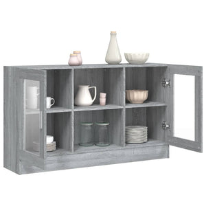 Mobile Vetrina Grigio Sonoma 120x30,5x70 cm Legno Multistrato cod mxl 7720