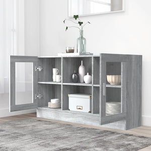 Mobile Vetrina Grigio Sonoma 120x30,5x70 cm Legno Multistrato cod mxl 7720