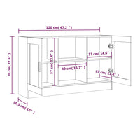 Mobile Vetrina Grigio Sonoma 120x30,5x70 cm Legno Multistrato cod mxl 7720