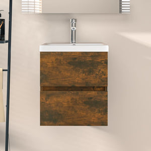 Mobile Lavabo Rovere Fumo 41x38,5x45 cm in Legno Multistrato 815645