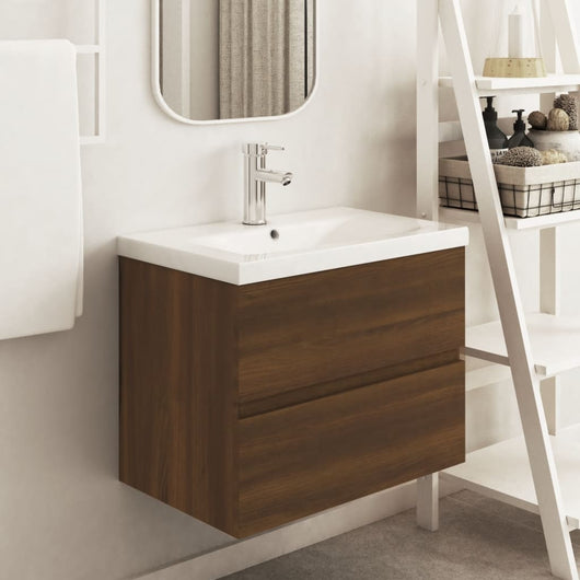 Mobile Lavabo Rovere Marrone 60x38,5x45 cm in Legno Multistrato cod mxl 12291