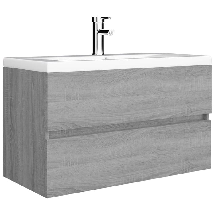 Mobile Sottolavabo Grigio Sonoma 80x38,5x45cm Legno Multistrato 815652