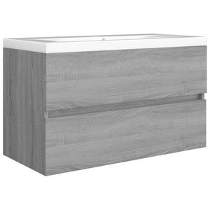 Mobile Sottolavabo Grigio Sonoma 80x38,5x45cm Legno Multistrato 815652