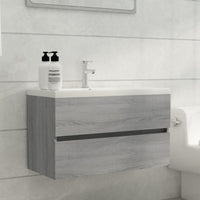 Mobile Sottolavabo Grigio Sonoma 80x38,5x45cm Legno Multistrato 815652