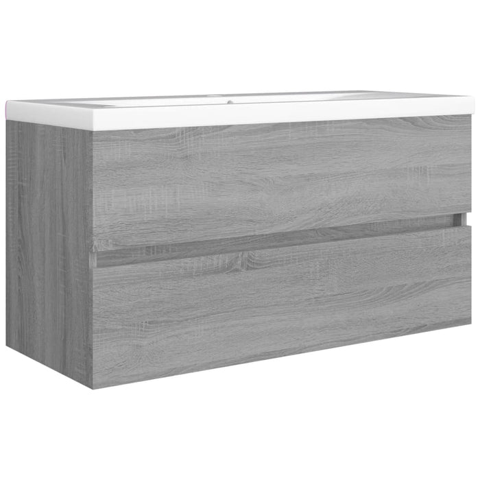 Mobile Sottolavabo Grigio Sonoma 90x38,5x45cm Legno Multistrato 815655