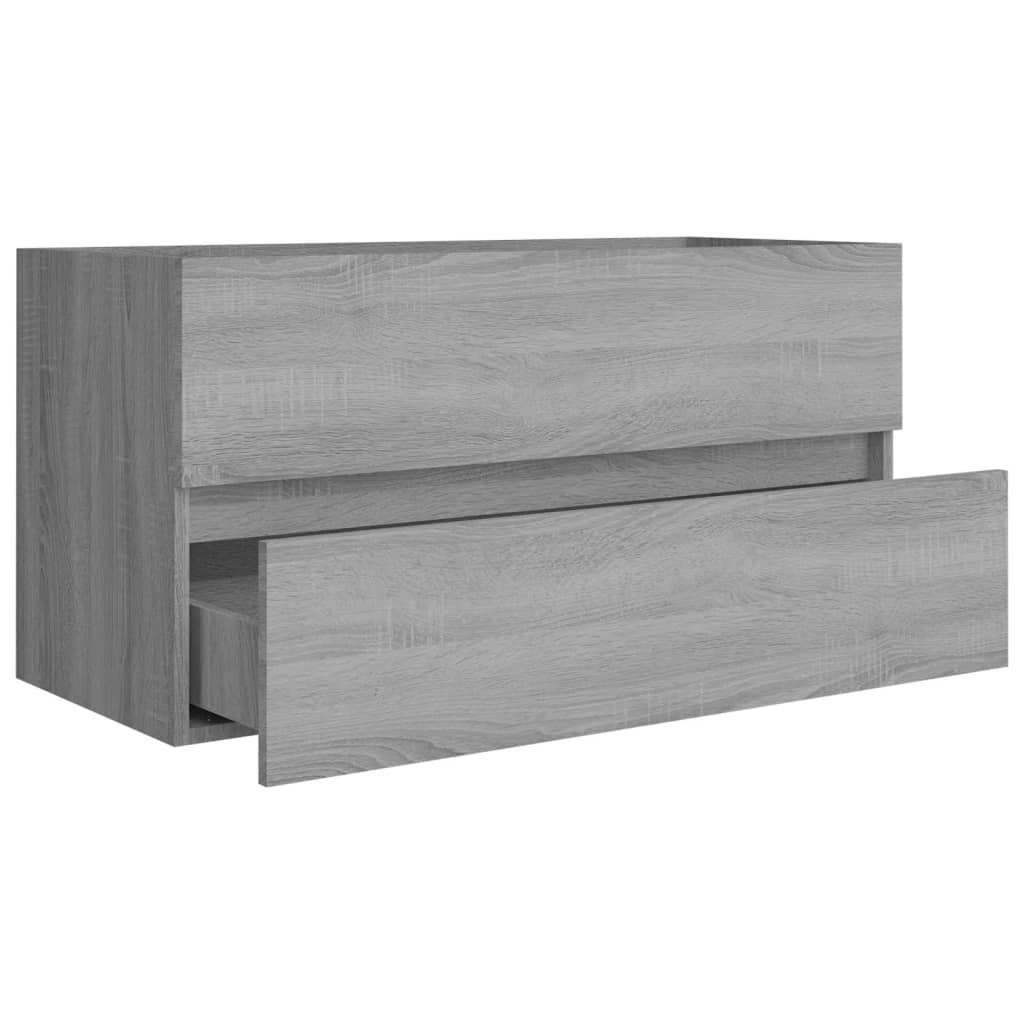 Mobile Sottolavabo Grigio Sonoma 90x38,5x45cm Legno Multistrato 815655