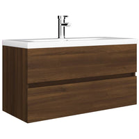 Mobile Lavabo Rovere Marrone 90x38,5x45 cm Legno Multistrato 815656