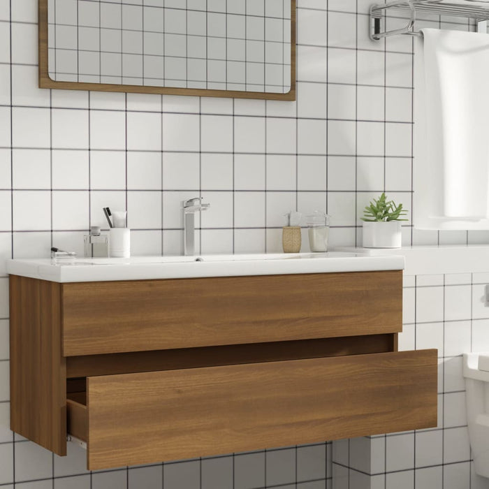 Mobile Lavabo Rovere Marrone 100x38,5x45 cm Legno Multistrato 815659