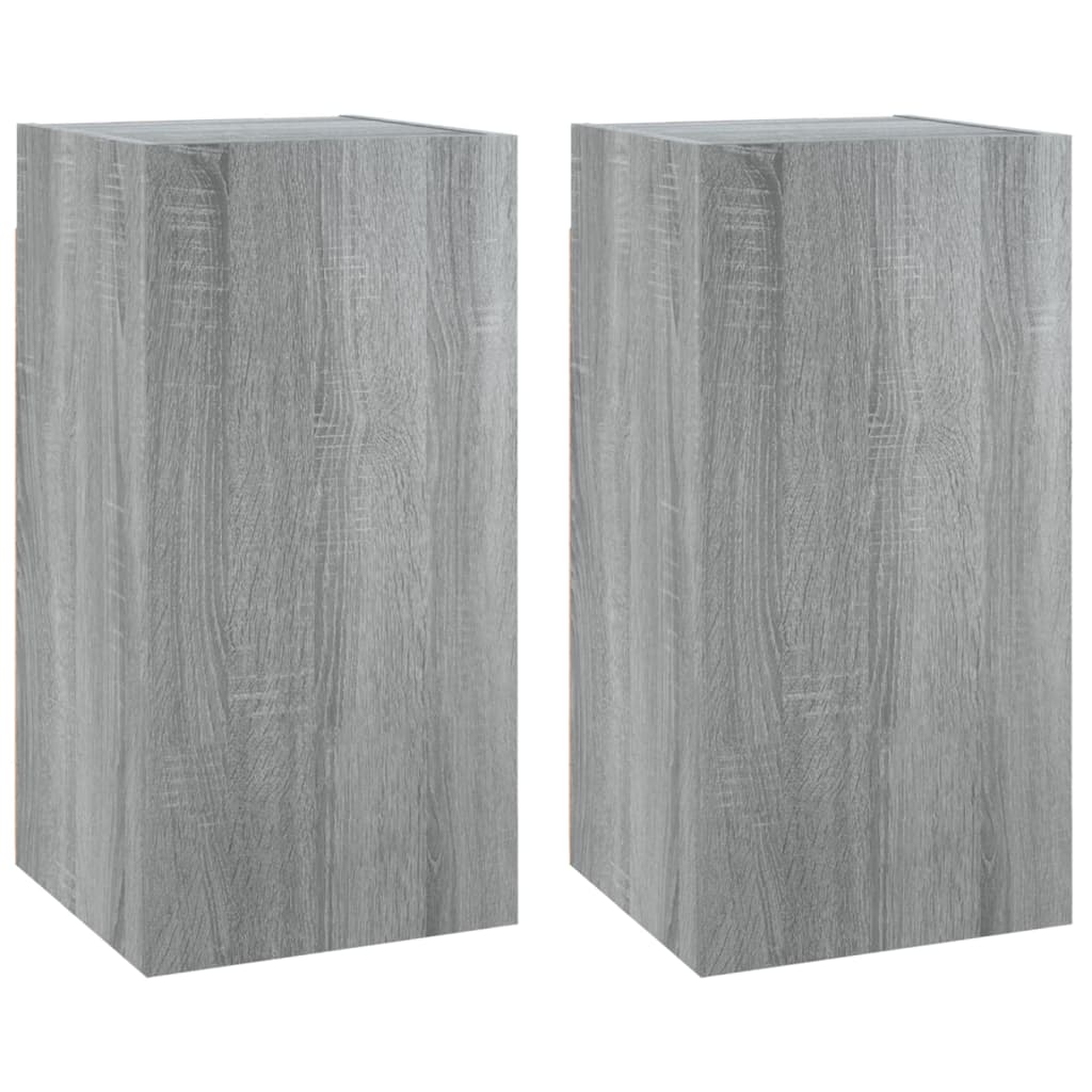 Mobili TV 2 pz Grigio Sonoma 30,5x30x60 cm in Legno Multistrato 815744