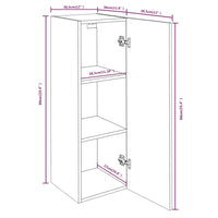 Mobile TV Grigio Sonoma 30,5x30x90 cm in Legno Multistrato